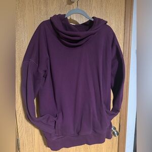 ZYIA Active Deep Purple Cowl Neck Top